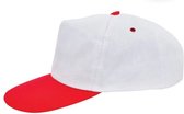 pet Promo 5-panel 58 cm katoen wit/rood