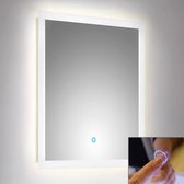 Badkamerspiegel LED spiegel 60cm met touch control B x H x D ca. : 60 x 60 x 3,2 cm