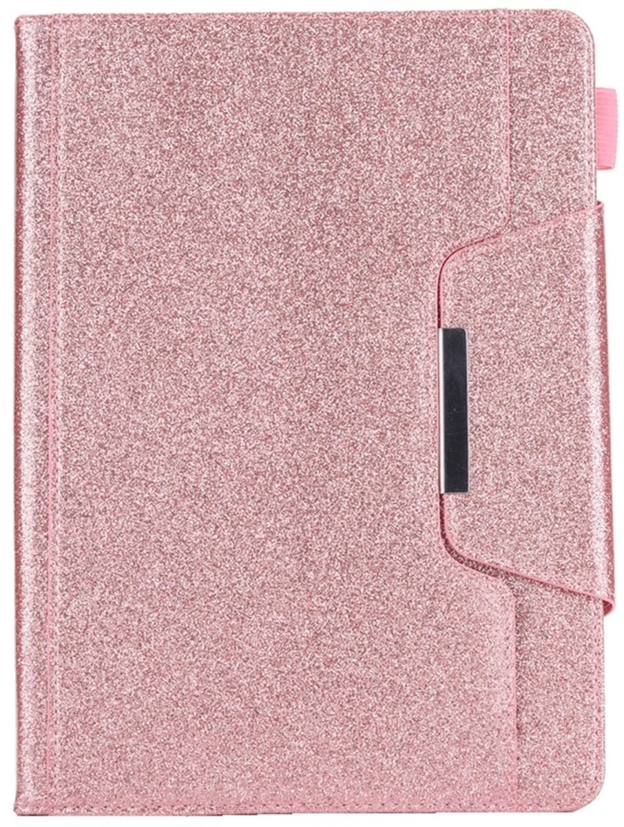 Mobigear Tablethoes geschikt voor Apple iPad 9 (2021) Hoes | Mobigear Luxury Bookcase + Stylus Houder - Roze