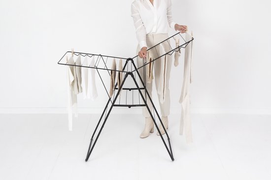 Brabantia HangOn Séchoir à linge - 20 mètres - Matt Black