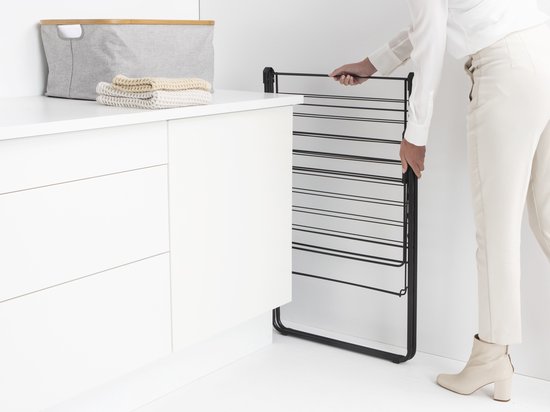 Brabantia HangOn Séchoir à linge - 20 mètres - Matt Black