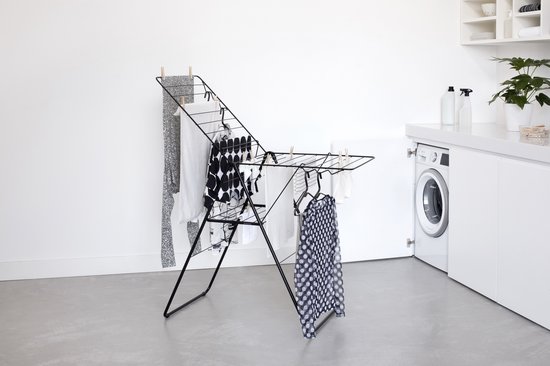 Brabantia HangOn Séchoir à linge - 20 mètres - Matt Black