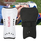 Happygetfit - Scheen beschermers kinderen, Voetbal scheenbeschermer, Beschermer voor de jeugd (Zwart)