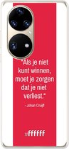 6F hoesje - geschikt voor Huawei P50 Pro -  Transparant TPU Case - AFC Ajax Quote Johan Cruijff #ffffff