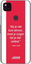 6F hoesje - geschikt voor Google Pixel 4a 5G -  Transparant TPU Case - AFC Ajax Quote Johan Cruijff #ffffff