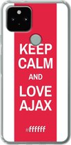 6F hoesje - geschikt voor Google Pixel 5 -  Transparant TPU Case - AFC Ajax Keep Calm #ffffff