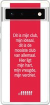 6F hoesje - geschikt voor Google Pixel 6 -  Transparant TPU Case - AFC Ajax Dit Is Mijn Club #ffffff