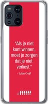 6F hoesje - geschikt voor OPPO Find X3 Pro -  Transparant TPU Case - AFC Ajax Quote Johan Cruijff #ffffff