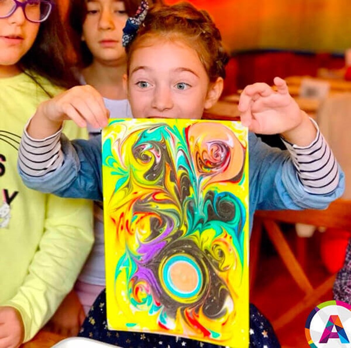 Kumtoys® Marbling set - Montessori speelgoed - Speelgoed meisjes en jongens - Knutselen meisjes en jongens - Spellen - Spelletjes voor kinderen - Kinderspeelgoed — afbeelding 7