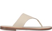 Sacha - Dames - Off white leren teenslippers - Maat 40