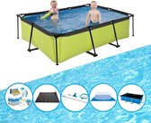 EXIT Zwembad Lime - Frame Pool 220x150x60 cm - Zwembad Bundel