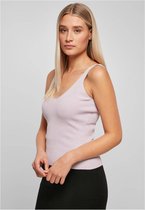 Urban Classics Mouwloze top -S- Rib Knit Paars