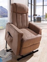 Relaxfauteuil met elektrisch opstahulp Inclusief relaxfunctie met afstandsbediening Kleur bruin