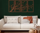 Wanddecoratie | Boom Van Leven / Tree of Life| Metal - Wall Art | Muurdecoratie | Woonkamer |Bronze| 100x50cm