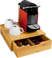 Mara Koffiecapsule Houder - Capsule houder - Monitor standaard - Bamboe - Bruin - 30 x 9,5 x 31 cm