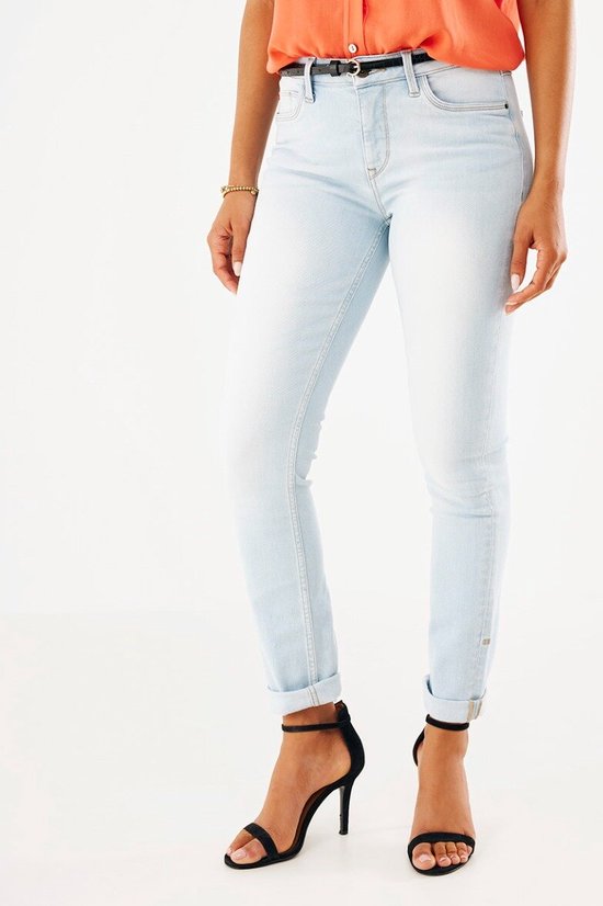 Mexx JENNA Mid Waist/ Slim Leg Jeans Dames - Blauw - Maat 32 | bol.com