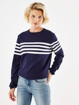 Mexx Stripe Pullover - Navy - Dames - Knitwear - Maat L
