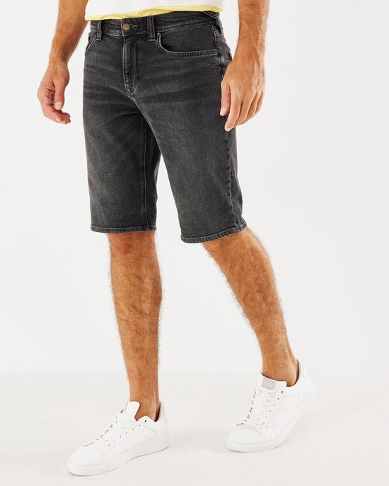 STEVE SHORT Mid Waist/ Regular Leg Denim Mannen - Zwart - Maat 36