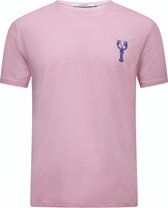Hommard T-Shirt Pink met kleine Blauwe Paisley Lobster Large