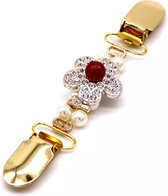 Vestsluiting - vestclip dames - Red diamond stone - vestsluiting dames - vestclip - vestsluiting vestclip - sjaalspeld - vestspeld - vestklem