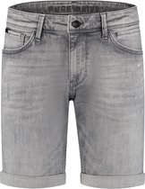 Purewhite -  Heren Skinny Fit   Korte Broek  - Grijs - Maat 34