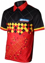 dartshirt Dimitri van den Bergh heren zwart/rood maat XXL