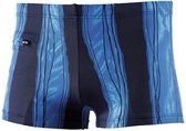 zwemboxer heren polyamide blauw/zwart maat 4XL