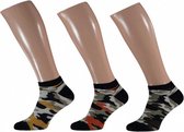 sneakersokken Fashion Bamboo heren camo 3-pack maat 43/46