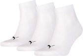 sokken Quarter Training katoen wit 3 paar mt 39-42
