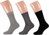 laarzensokken Basic Terry polyester grijs/zwart mt 42-47