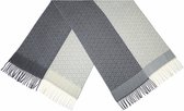 sjaal Patroon dames 180 x 68 cm polyester grijs