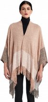 poncho Layla dames polyester roze one-size