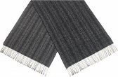 sjaal Stripes dames 65 x 180 cm acryl grijs/beige