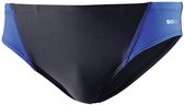 zwemslip heren polyamide elastaan zwart/blauw maat XL