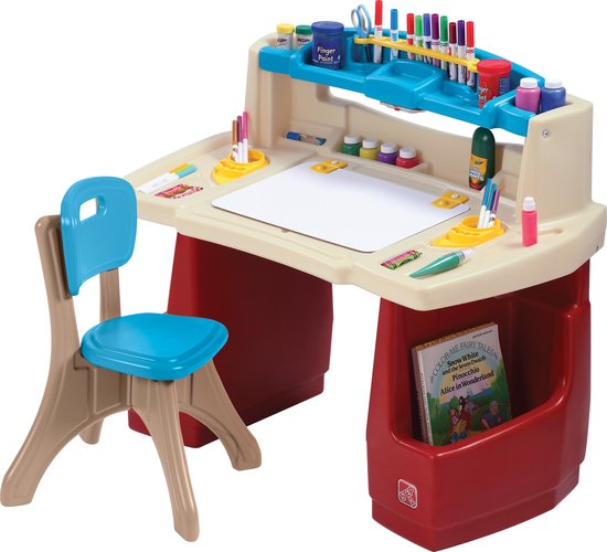 Marco Polo slang Bij elkaar passen Step2 Deluxe Art Master Bureau met stoel voor kinderen - Creatieve Kinder  Werkplek -... | bol.com