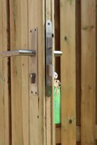 Deurbeslag set voor schutting tuinpoort - RVS - Met slot en sleutel