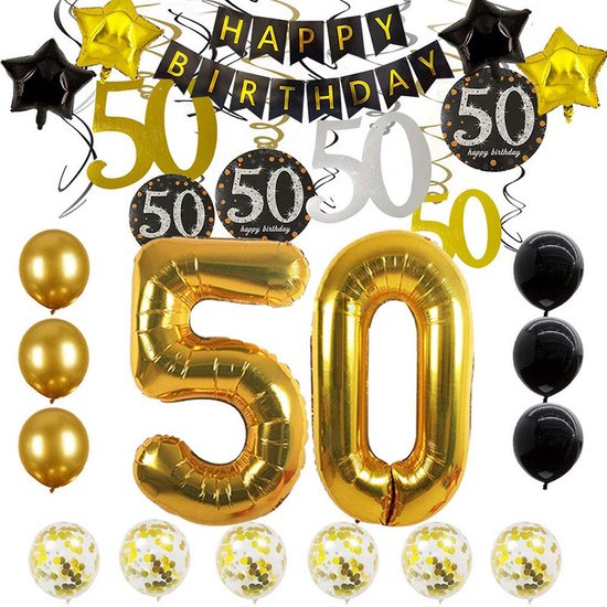 50 jaar of Abraham Verjaardag Decoratie Versiering - Feest... | bol.com