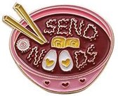 Stuur noodles | Send noods pin | Send nudes | Grappig cadeau | broche