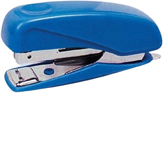 Foto: Compacte mini nietmachine nietapparaat incl ontnieter blauw