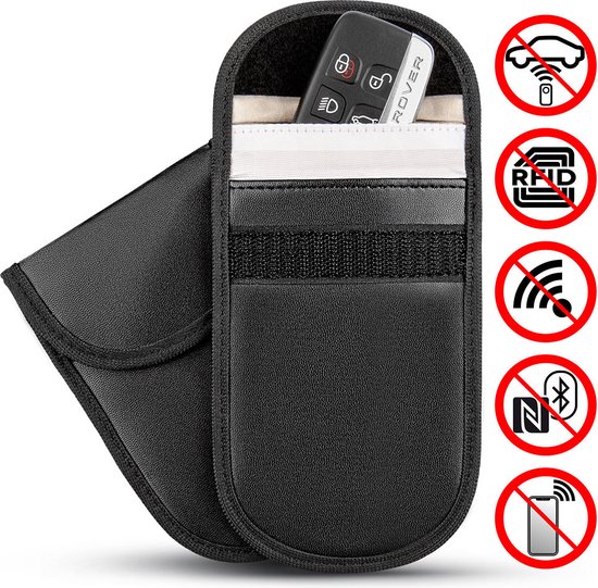 Teskyer 2 Stück Faraday Tasche für Autoschlüssel, Keyless Go Schutz, Autoschlüssel Schutz