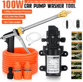 Audew auto-wasmachine pomp - 12V 100W - Hogedrukreiniger - Draagbare Wasmachine - draagbare hogedruk auto wasmachine - voor familie auto wassen, tuin water geven, enz