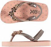 teenslippers meisjes roze/zilver maat 19-20