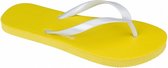 teenslippers Mambo Beach meisjes geel/wit maat 33