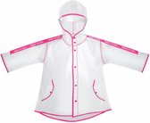 regenjas Cool Kids meisjes transparant/roze