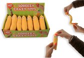 Banaan stressbal met gezicht - 14 cm lang - Fidget Toy - 1 exemplaar