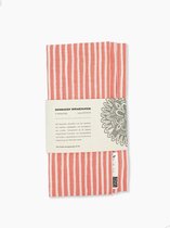 Doorgeef Inpakpapier - Furoshiki - Duurzaam cadeau - Roze wit - Size S
