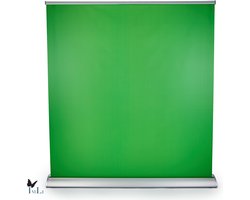 IMLI Green screen voor Game Capture |150 X 205 cm| Met achtergrondsysteem | Roll up banner - Chroma key