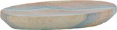zeepblokhouder Dune 16 x 9 cm steen grijs/bruin