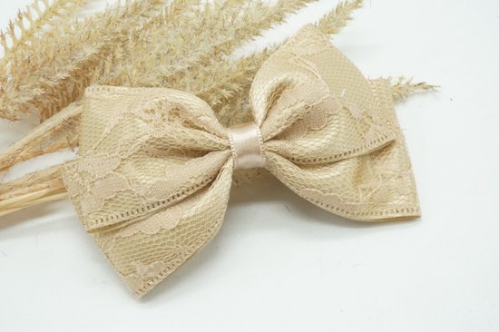 Cotton lace basic haarstrik - Kleur Licht beige - Haarstrik  - Babyshower - Bows and Flowers