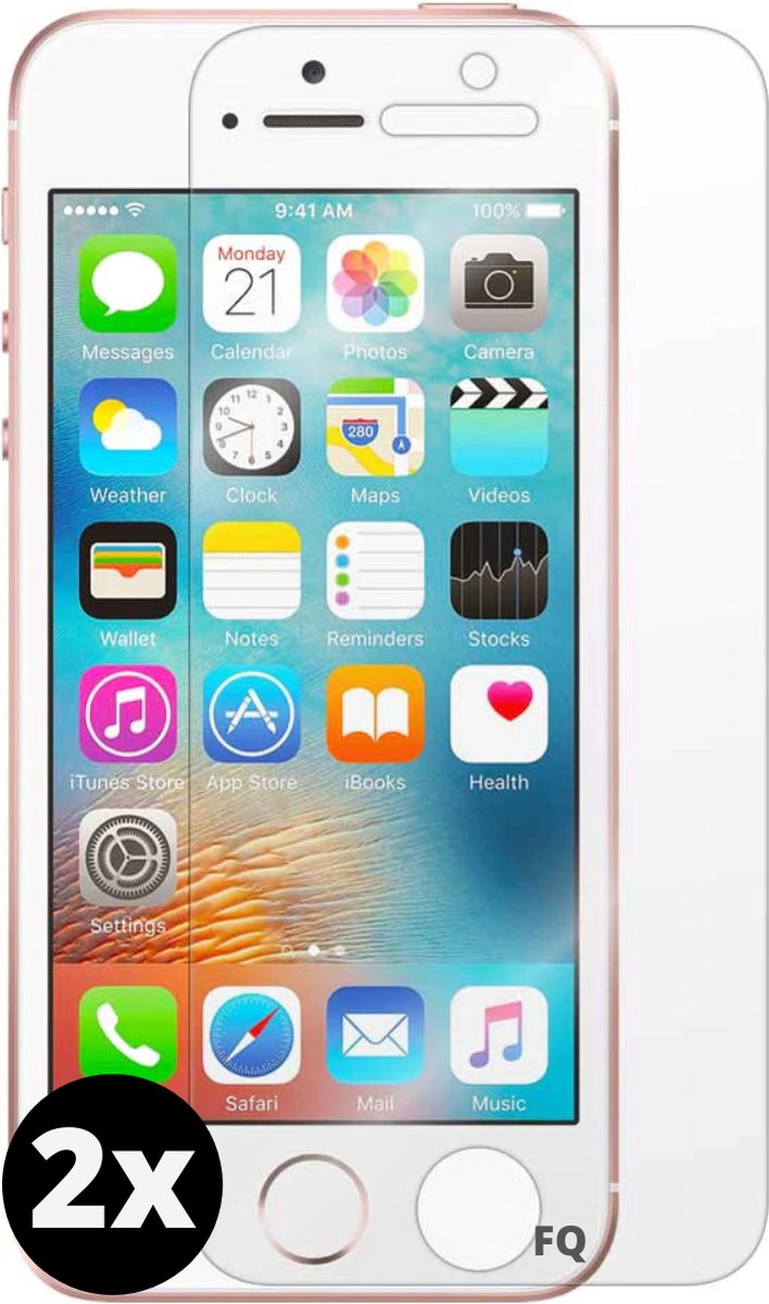 Fooniq Transparant Screenprotector 2x - Geschikt Voor Apple iPhone SE 2016